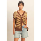 Geometric Pattern Sweater Vest - The Elevated Hippie