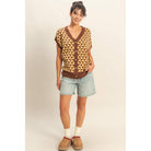 Geometric Pattern Sweater Vest - The Elevated Hippie
