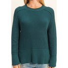 Raglan Long Sleeve Side Slit Sweater - The Elevated Hippie