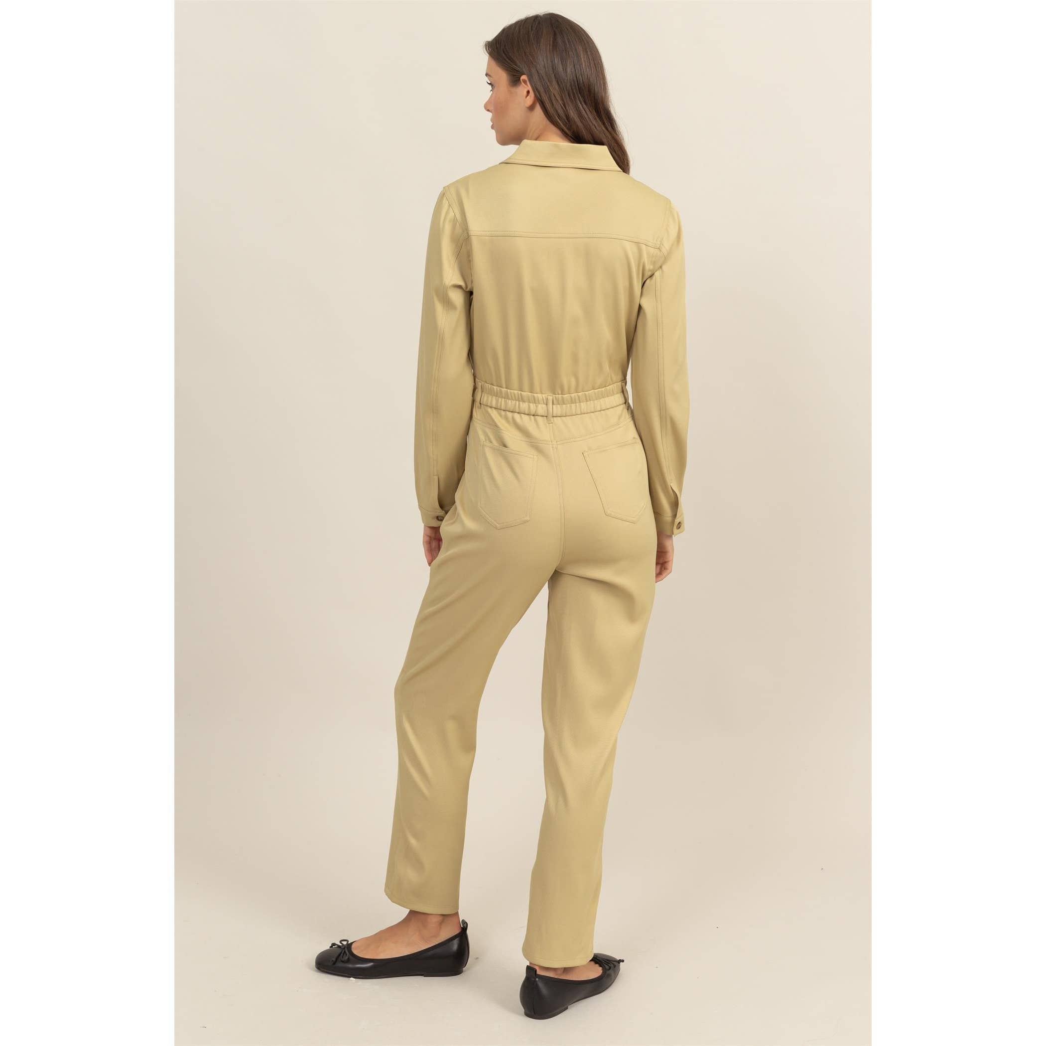 Button-Up Utility Jumpsuit - The Elevated Hippie