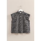 Ditsy Floral Print Cap Sleeve Shirt - The Elevated Hippie