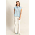 Ditsy Floral Print Cap Sleeve Shirt - The Elevated Hippie