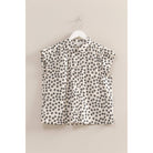 Ditsy Floral Print Cap Sleeve Shirt - The Elevated Hippie