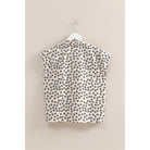 Ditsy Floral Print Cap Sleeve Shirt - The Elevated Hippie