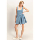 Square Neck Denim Dress - The Elevated Hippie