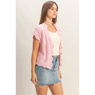 Button-Front Crochet Sweater - The Elevated Hippie