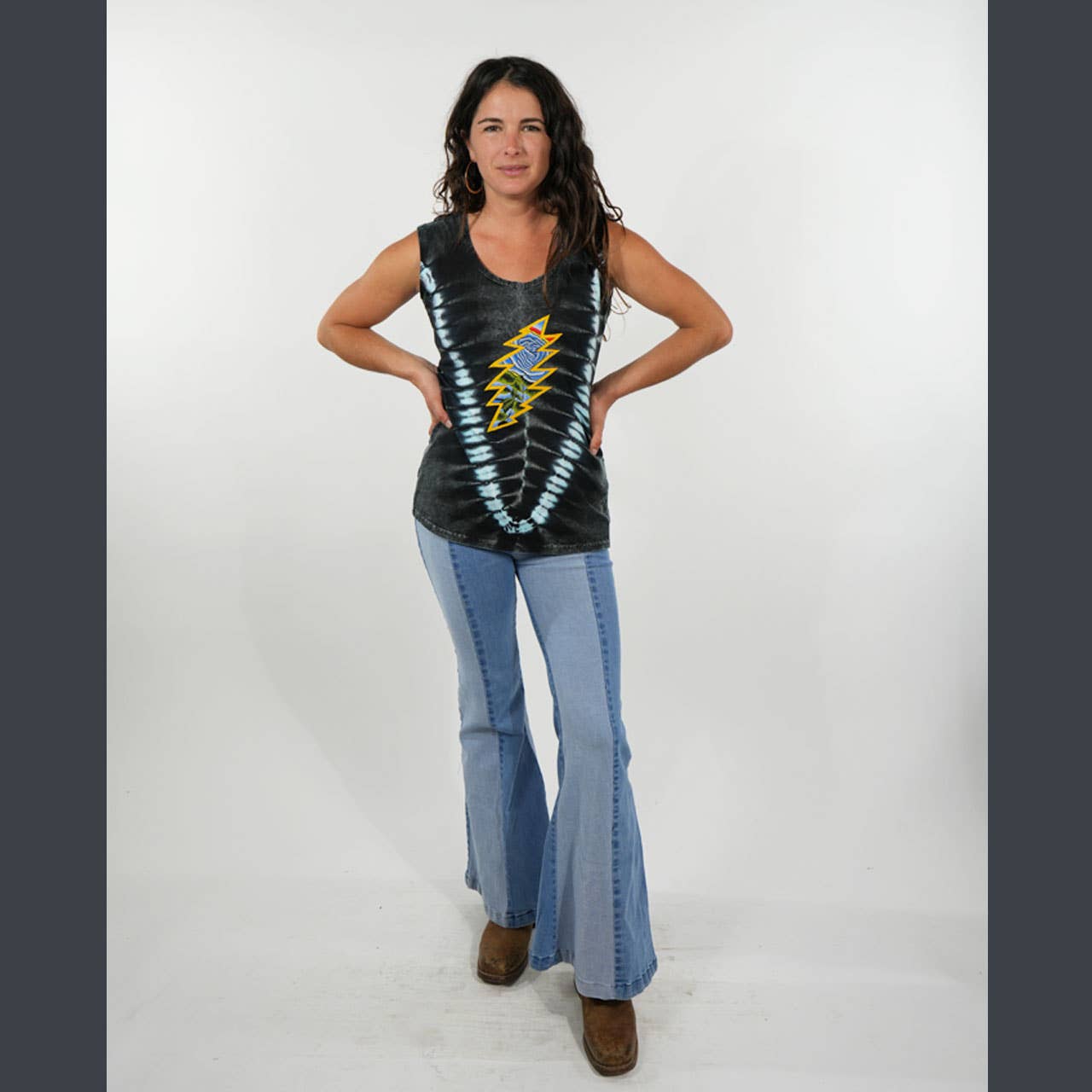 Boho Hippie Grateful Dead Tie Dye Top - The Elevated Hippie