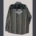 Heavy Brushed Cotton Stripe Long Sleeve Shirt w/ embroidery - The Elevated Hippie