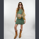 Cotton Spandex Stonewash Tassel Mini Skirt - The Elevated Hippie