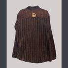 Men's Cotton L\S Cowboy Shirt w/ Tonal Peace Embroidery - The Elevated Hippie