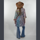 Boho Hippie Cotton Floral Patchwork 1/2 Sleeve Kurtha Top - The Elevated Hippie