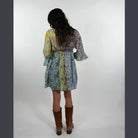 Boho Hippie Cotton Floral Patchwork 1/2 Sleeve Kurtha Top - The Elevated Hippie
