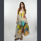 Hippie Boho Patchwork Cotton Jumper with Outer Pockets - The Elevated Hippie
