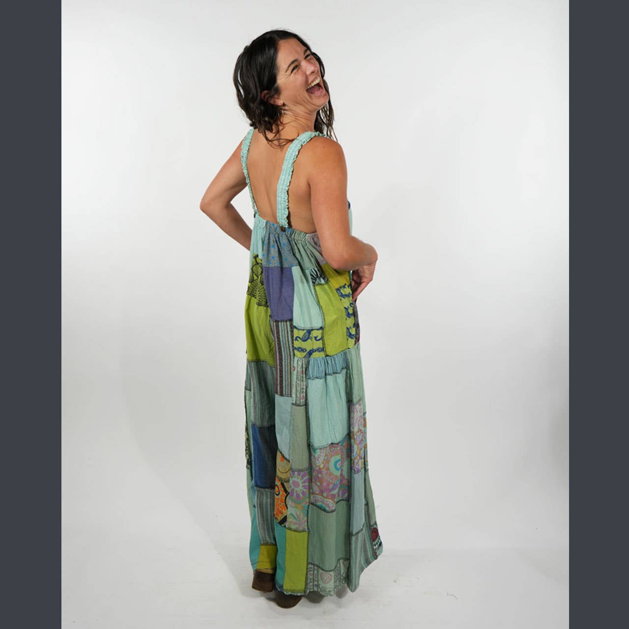 Hippie Boho Patchwork Cotton Overalls - The Elevated Hippie