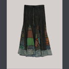 Cotton Enzyme wash & Patchwork Skirt with lace detail - The Elevated Hippie