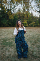 Multi-Mushroom Cotton Wide-Leg Overalls - The Elevated Hippie