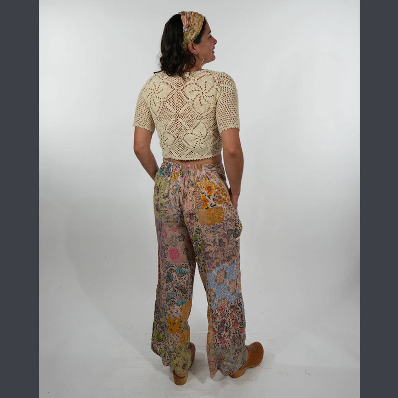 Hippie Boho Cotton Floral Patchwork Beach Pants - The Elevated Hippie