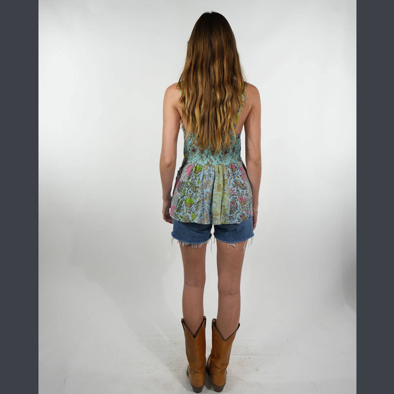 Hippie Boho Cotton Floral Patchwork Tank Top - The Elevated Hippie