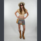 Hippie Boho Cotton Patchwork Mini Skirt - The Elevated Hippie