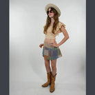 Hippie Boho Cotton Patchwork Mini Skirt - The Elevated Hippie