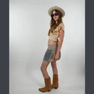 Hippie Boho Cotton Patchwork Mini Skirt - The Elevated Hippie