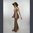 Boho Hippie Lace & Cotton Spandex Bell Pants - The Elevated Hippie