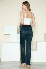 Judy Blue Full Size Button Fly Hem Destroy Straight Jeans - The Elevated Hippie