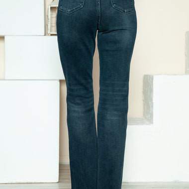 Judy Blue Full Size Button Fly Hem Destroy Straight Jeans - The Elevated Hippie