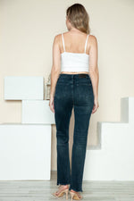 Judy Blue Full Size Button Fly Hem Destroy Straight Jeans - The Elevated Hippie