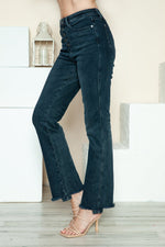 Judy Blue Full Size Button Fly Hem Destroy Straight Jeans - The Elevated Hippie