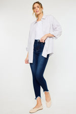 Kancan High Rise Frayed Ankle Skinny Jeans – Effortless Edge with a Boho Vibe - The Elevated Hippie