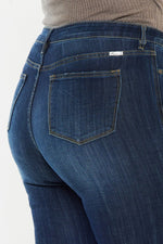 Kancan Mid Rise Flare Jeans – Dark Stone Wash - The Elevated Hippie