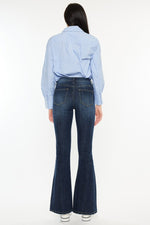 Kancan Mid Rise Flare Jeans – Dark Stone Wash - The Elevated Hippie