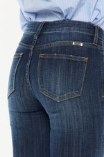 Kancan Mid Rise Flare Jeans – Dark Stone Wash - The Elevated Hippie