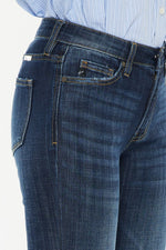Kancan Mid Rise Flare Jeans – Dark Stone Wash - The Elevated Hippie