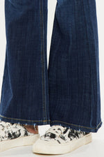 Kancan Mid Rise Flare Jeans – Dark Stone Wash - The Elevated Hippie