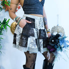 Patchwork Flowy Mini Skirt with Pockets - The Elevated Hippie