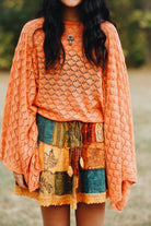 Patchwork Flowy Mini Skirt with Pockets - The Elevated Hippie