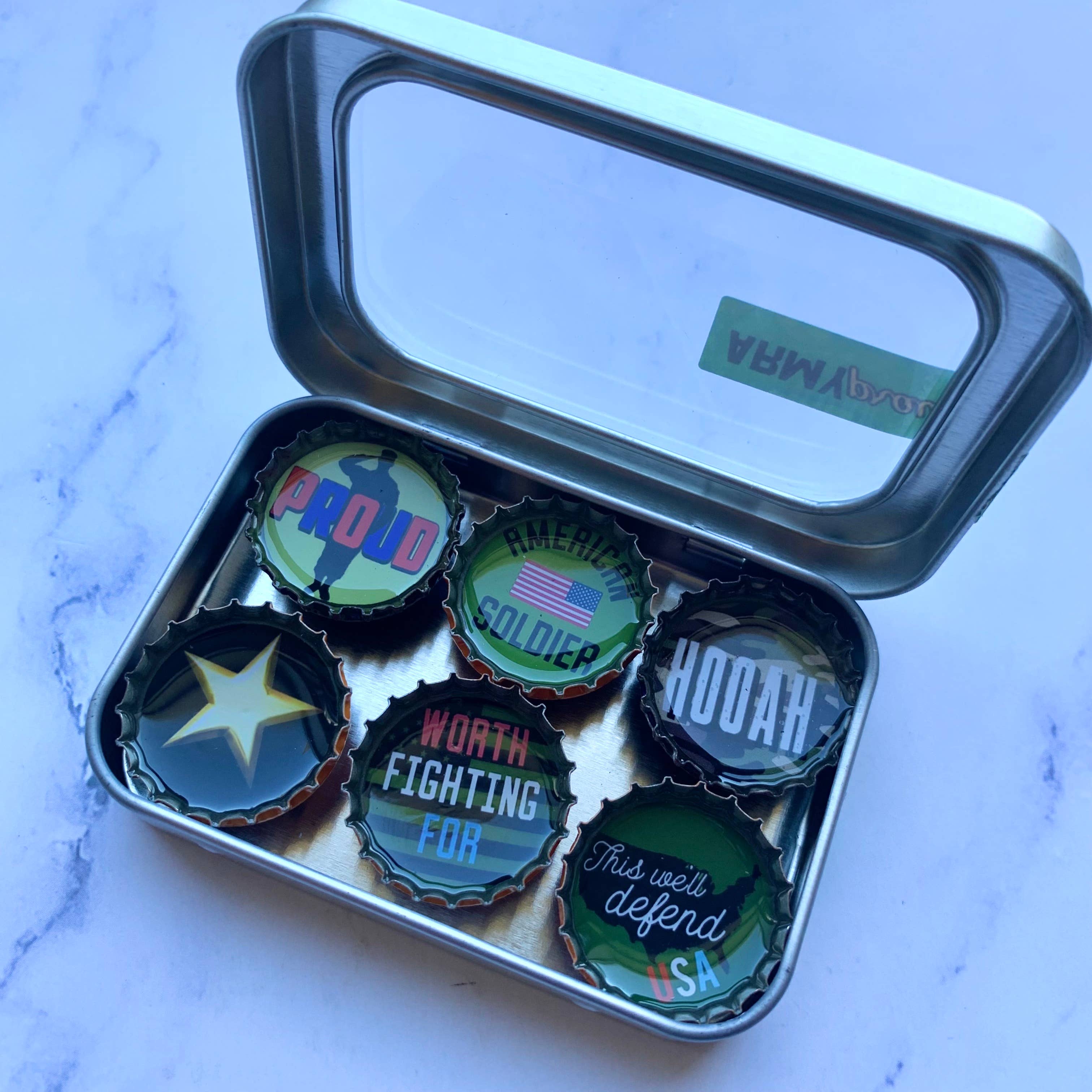 Army Military Magnets - Handmade & Eco-friendly decor - The Elevated Hippie