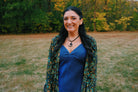 Blue Iridescent midi slip dress - The Elevated Hippie