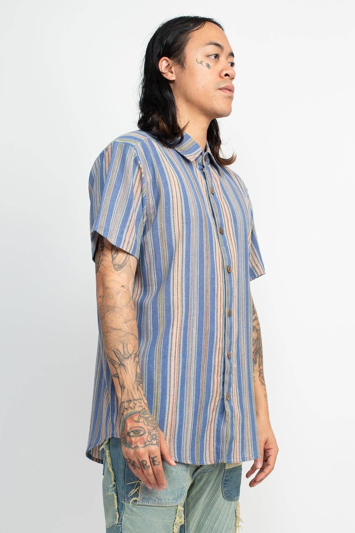 Vintage Striped Botton Down Shirt - The Elevated Hippie