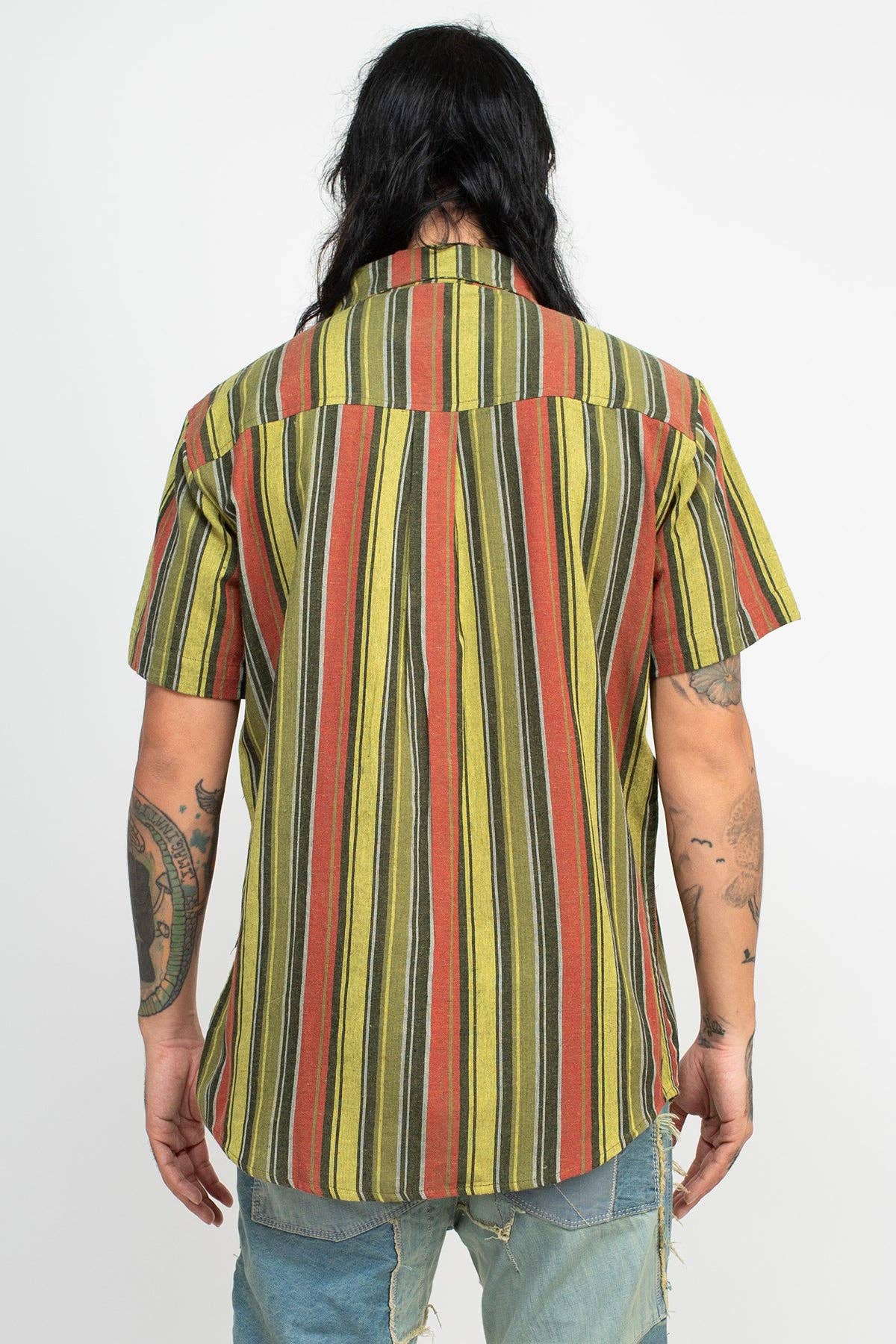 Vintage Striped Botton Down Shirt - The Elevated Hippie