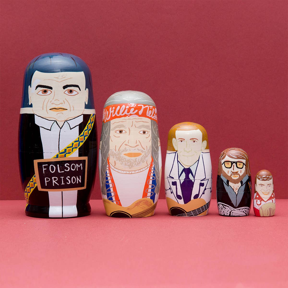 Men of Country Wooden Nesting Doll Set - The Elevated Hippie