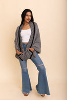 Cozy Contrast Collar Knit Wrap – Perfect for Fall Layering - The Elevated Hippie
