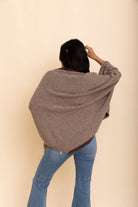 Cozy Contrast Collar Knit Wrap – Perfect for Fall Layering - The Elevated Hippie