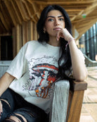 Comfortably Numb Off White Thrifted Graphic Tee - The Elevated Hippie
