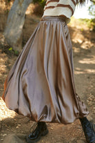 Solid Satin Skirt - The Elevated Hippie