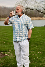 Men's 100% Cotton Button-Up Shirt – Lightweight Relaxed Fit with Coconut Buttons - The Elevated Hippie