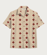 Men's 100% Cotton Button-Up Shirt – Lightweight Relaxed Fit with Coconut Buttons - The Elevated Hippie