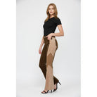 HIGH RISE FLARE CORDUROY with BLOCKING DETAIL - The Elevated Hippie